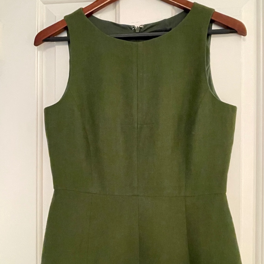 J Crew green sleeveless dress